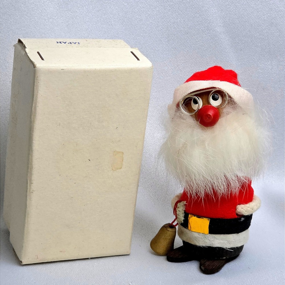 Vintage Kurt Adler Santa Claus Nodder Bobblehead Japan Christmas Decor with Box